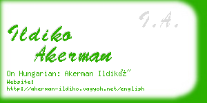 ildiko akerman business card